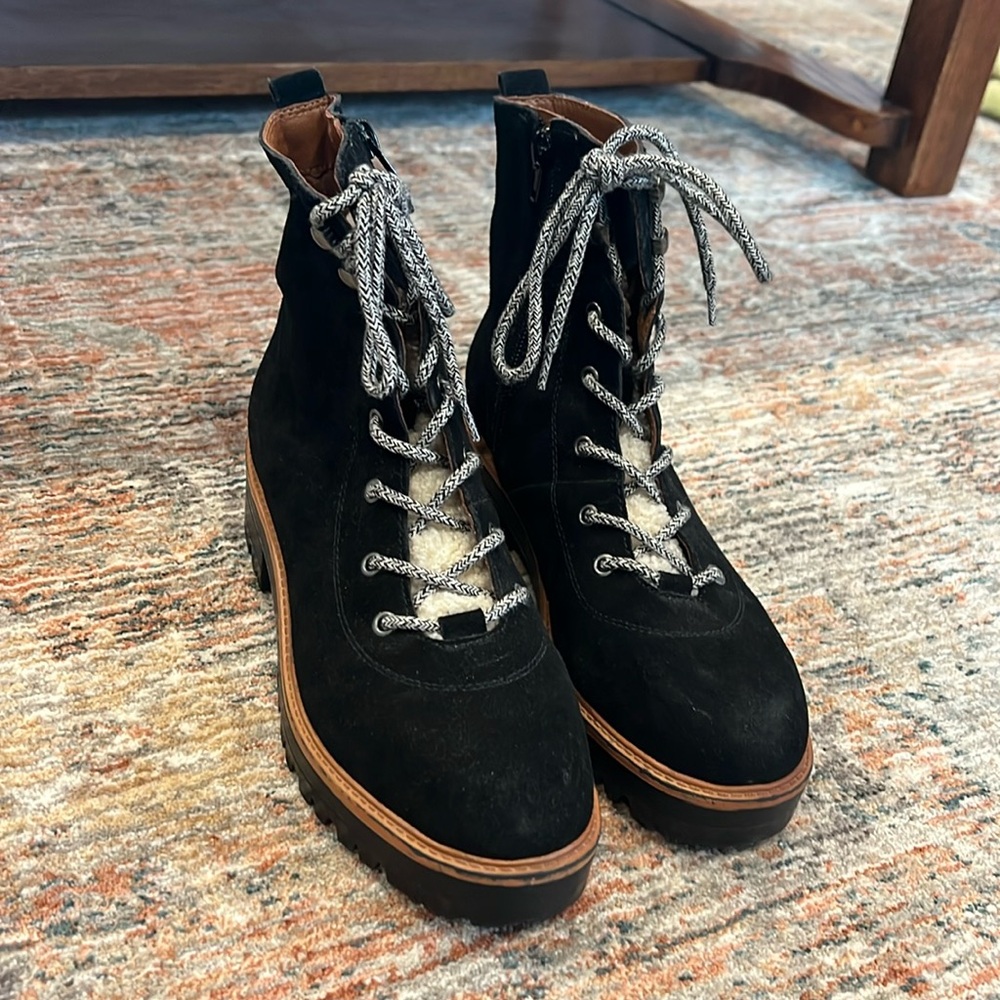 Marc Fisher Izma Shearling Hiker Boots
